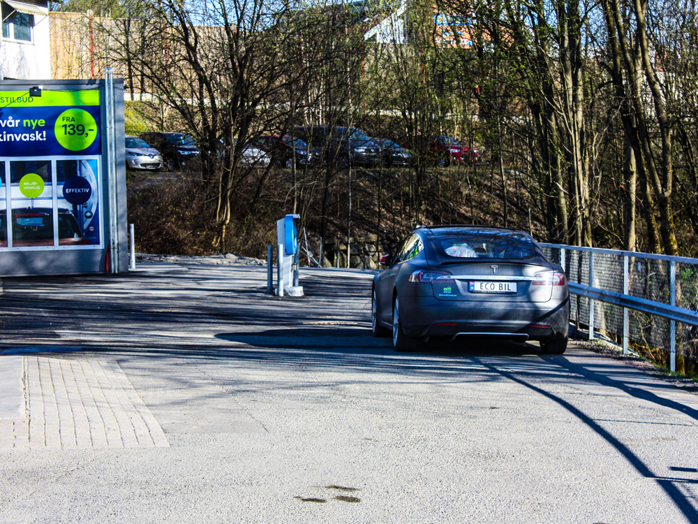 Vaskeanlegg med tesla